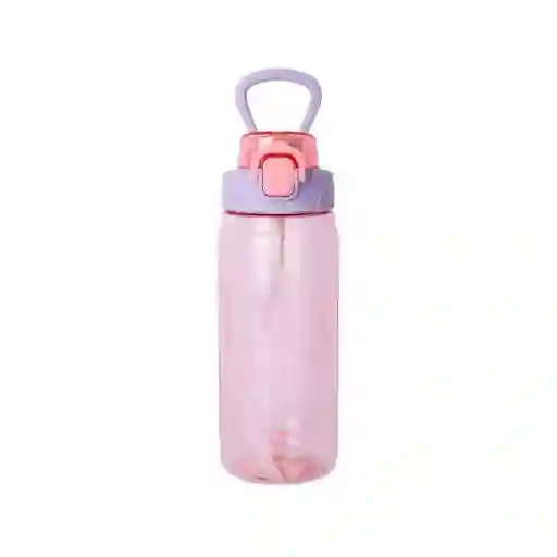 Botella de Plástico Rosa y Morado 780 mL Serie Miniso