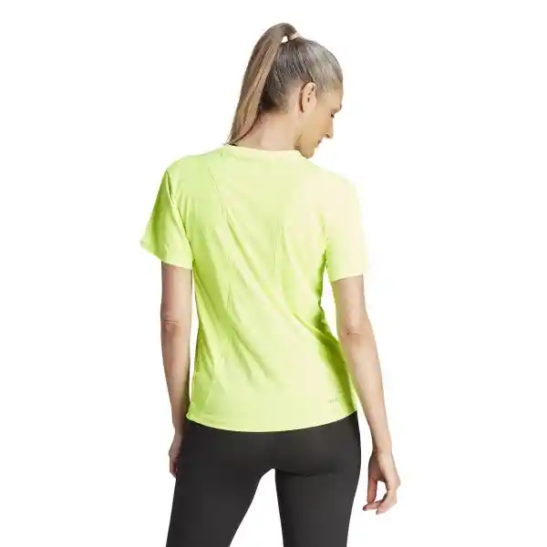 Adidas Camiseta Run it Tee Para Mujer Verde Talla XS