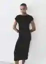 Vestido Carrot Negro Talla L Mujer Mango