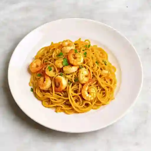 Loumein Con Camarones Y Jengibre