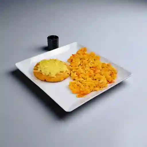 Huevos Pericos y Arepa