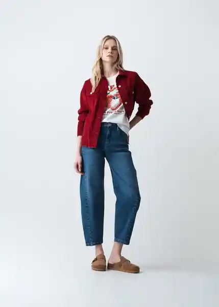 Camiseta Mujer Crudo Puro Claro Talla M 403G046 Naf Naf