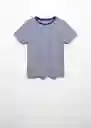 Camiseta Chalaca Azul Talla S Mujer Mango