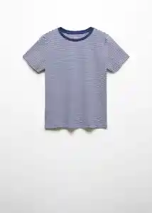 Camiseta Chalaca Azul Talla S Mujer Mango