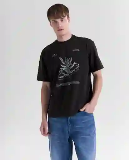 Camiseta Hombre Negro Talla M 849G015_NEG190303 Americanino