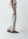 Pantalón Bruna Mujer Crudo Abedul Claro Talla 12 033G355 Naf Naf