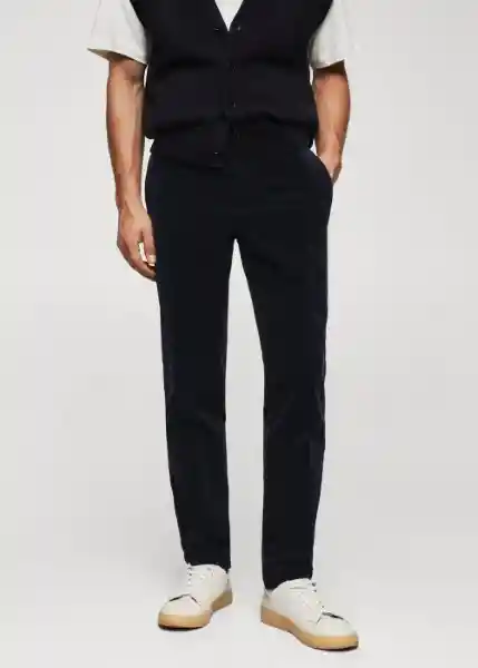 Pantalón Didier Navy Talla 44 Hombre Mango