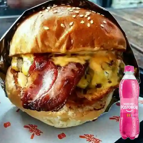 Combo Hamburguesa Sencilla + Manzana 400 ml