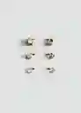 Pack Pendientes Tana Oro Talla 99 Mujer Mango