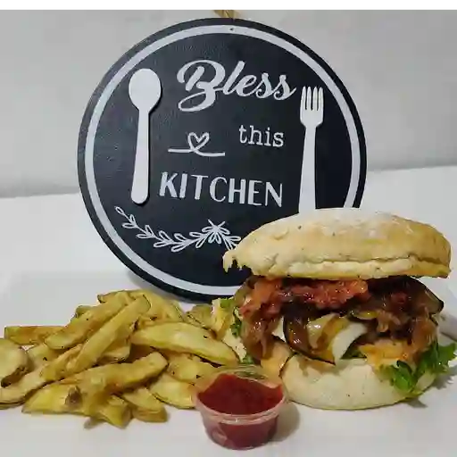 Hamburguesa Artesanal + Papas