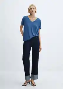 Camiseta Vispi Indigo Talla S Mujer Mango