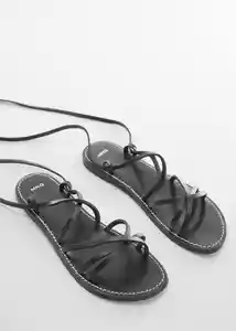 Sandalias Gina Negro Talla 41 Mujer Mango