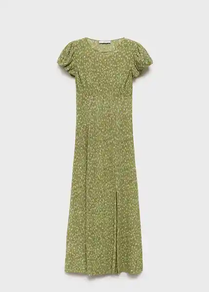 Vestido Pomelo Verde Talla M Mujer Mango
