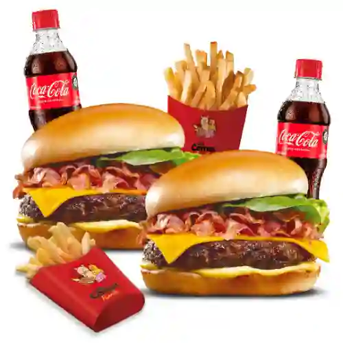 Burguer Duo Nuestra + 2 Coca Cola 400ml