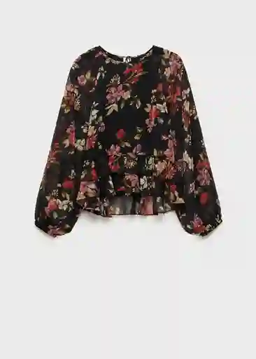 Blusa Savage Negro Talla L Mujer Mango