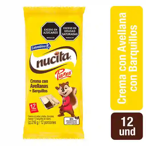 Nucita Barquillos Piazza + Crema de Chocolate Leche y Nueces