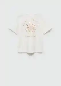 Camiseta Sunrise Off White Talla 14 Niñas Mango