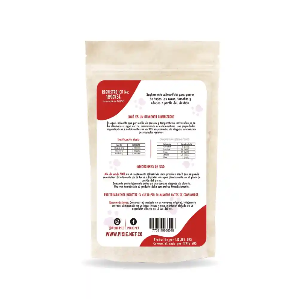 Pixie Snack para Perro Mix de Cerdo