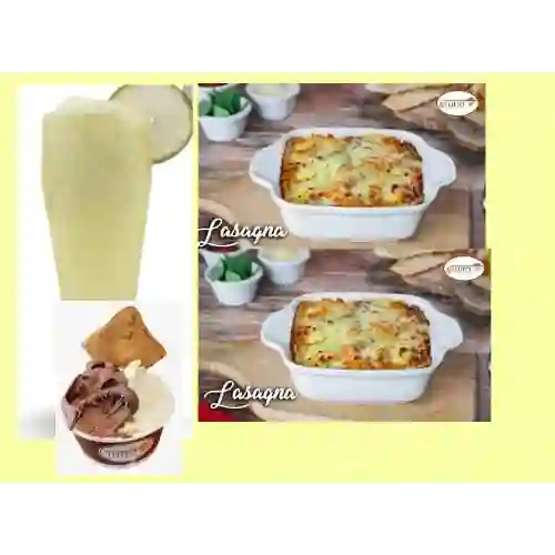 Combo 2 Lasagnas, 1 Helado, 1 Limonada