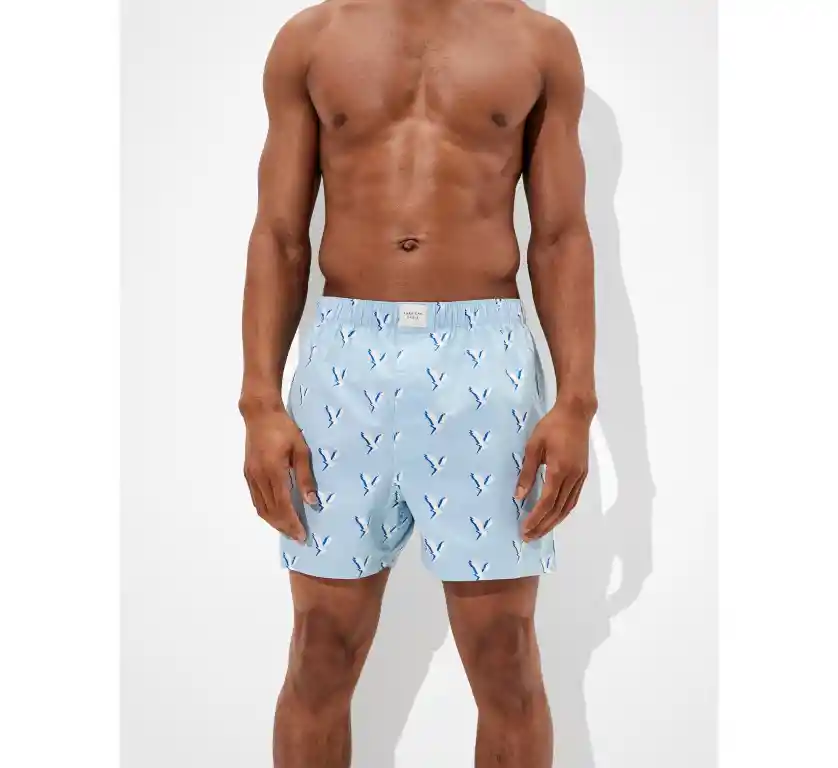 Bóxer Azul Talla Medium Hombre American Eagle