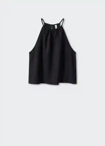 Top Cintita Negro Talla S Mujer Mango