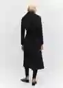 Abrigo Classic Negro Talla 18 Mujer Mango
