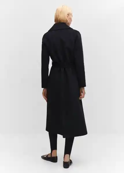 Abrigo Classic Negro Talla 18 Mujer Mango
