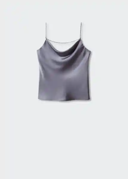 Top Isidoro Gris Talla M Mujer Mango