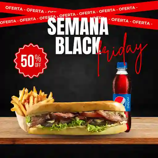 Promo sandwich burguer black