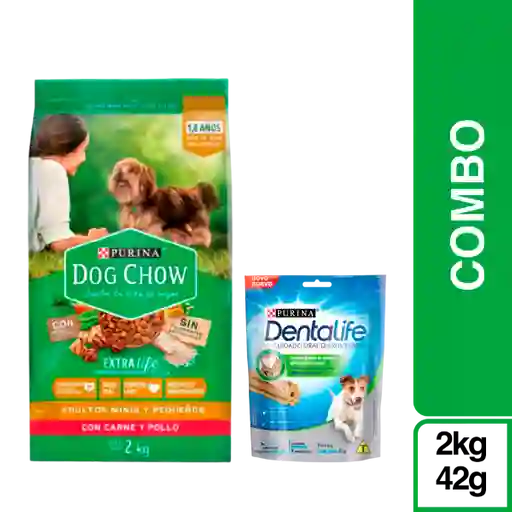Combo Dog Chow Minis y Pequeños + Dentalife 