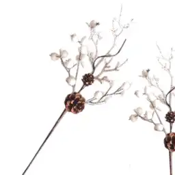 Rodeo Adorno Maranelo Navideño Blanco Plástico 40 cm