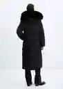 Abrigo Anorak Deluxy Negro Talla XS Mujer Mango