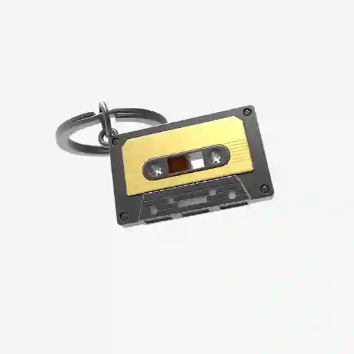 Metalmorphose Llavero Cassette Negro y Dorado