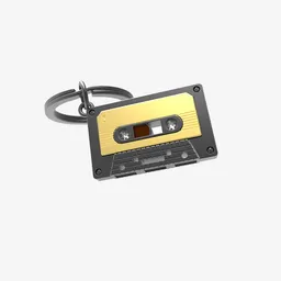 Metalmorphose Llavero Cassette Negro y Dorado