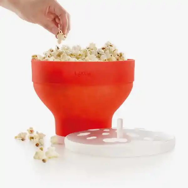 Lekue Envase Pop Corn Para Microondas Rojo