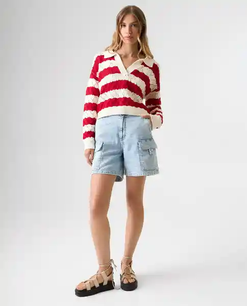 Short Mujer Azul Talla 6 352G006_AZU114604 Americanino