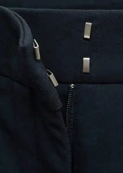 Pantalón Newcola Navy Talla 36 Mujer Mango