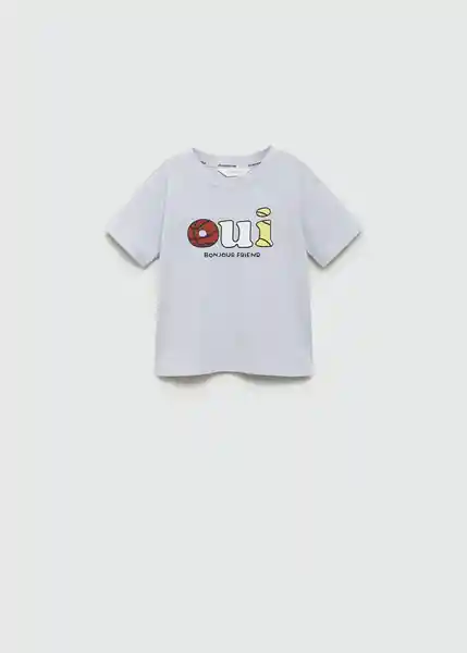 Camiseta Oui Celeste Talla 71 Niños Mango