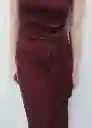 Vestido Ferti Burdeos Talla S Mujer Mango