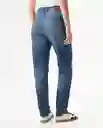 Jean Medium Rise Boyfit Azul Clásico Oscuro Talla 10 Chevignon