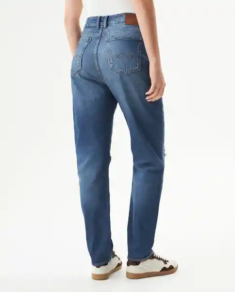 Jean Medium Rise Boyfit Azul Clásico Oscuro Talla 10 Chevignon