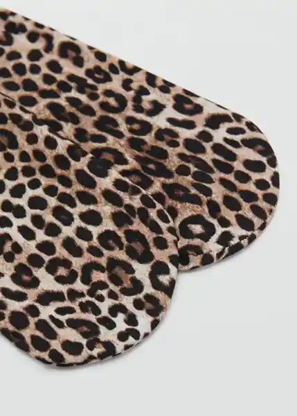 Medias Leopardo Marron Talla S Mujer Mango