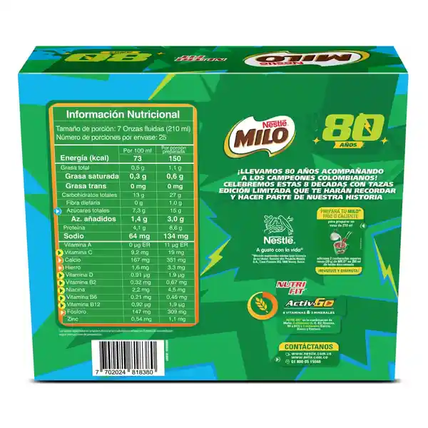 Milo Activ-Go NutriFit 12x500g PR Mug Co