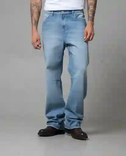 Jean Baggy Hombre Azul Denim Medio T 38 48463 Rifle
