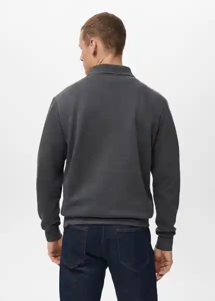 Buzo Sudadera Bola Gris Oscuro Vigore Talla M Hombre Mango