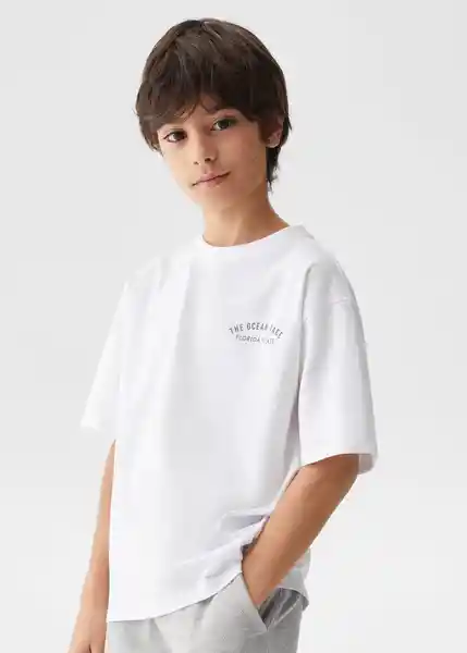 Camiseta Ocean Offwhite Talla 14 Niños Mango