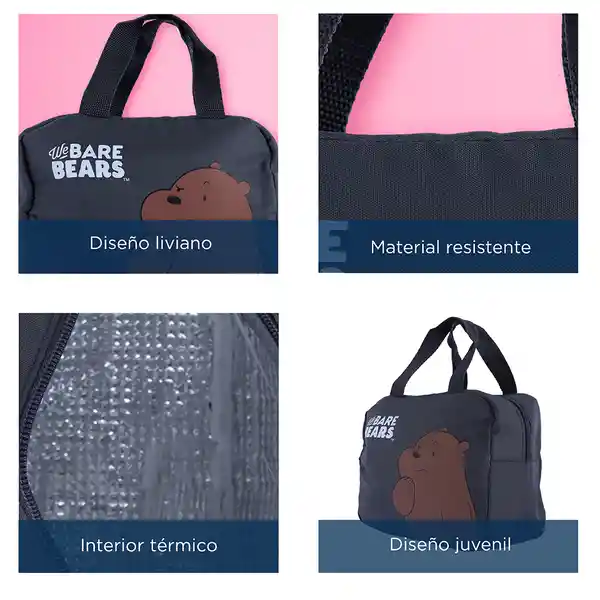 Lonchera Grizzly Serie Serie we Bare Bears Negro Miniso