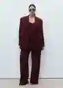 Blazer Americana Iguana Granate Talla XL Mujer Mango