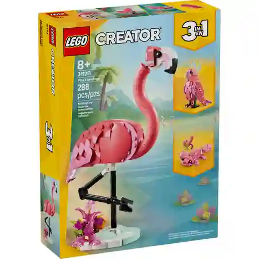 Lego Set de Construcción Fauna Salvaje: Flamenco Rosa