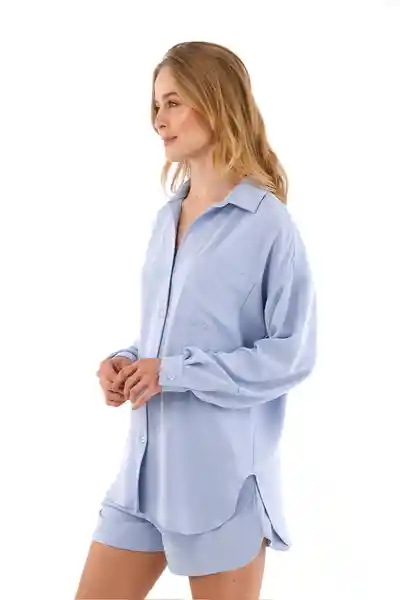 Camisa Ayden Azul Claro Talla S Mercedes Campuzano
